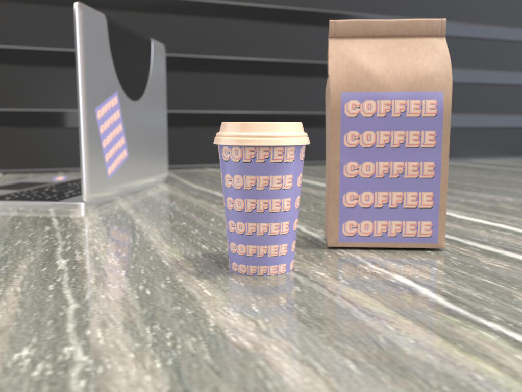 Mockup of the coffee brand logo.